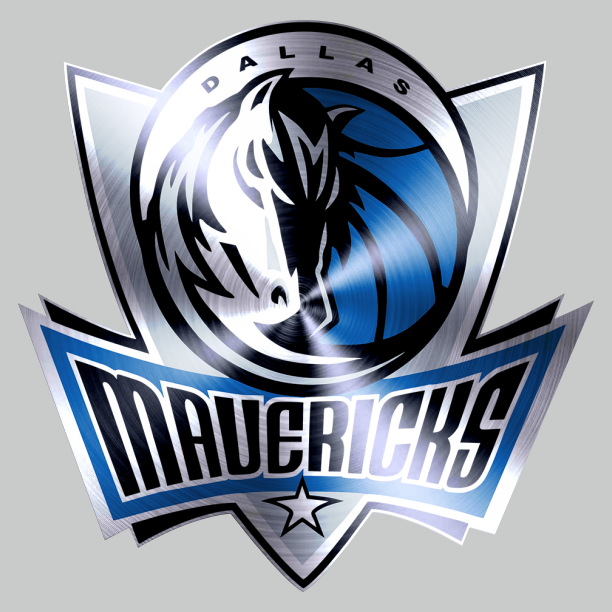 Dallas Mavericks Stainless steel logo vinyl decal